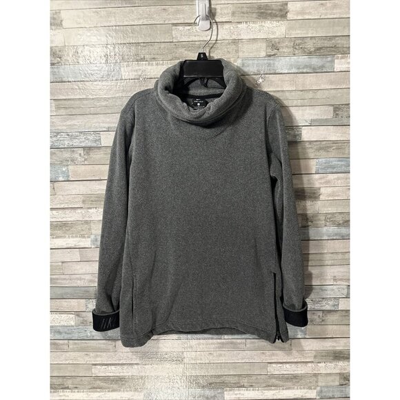 Women’s Nike Dri Fit Fleece Sweater Gray Mock Neck Size Small - Picture 1 of 16